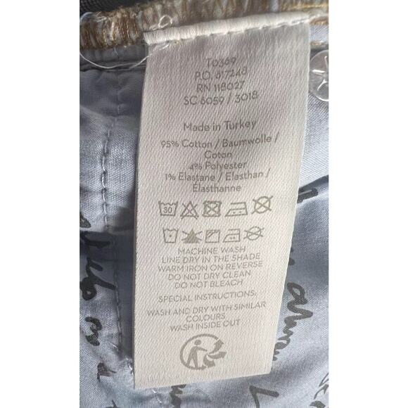 Boden High Rise Button Relaxed Stretch Straight Jeans Ankle Raw Hem Sz 6 Petite - Picture 7 of 9